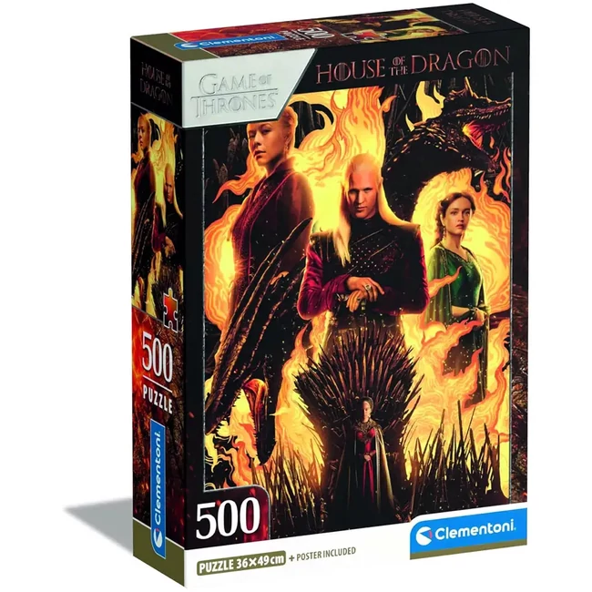 Trónok harca Sárkányok háza 500 db-os puzzle – Clementoni