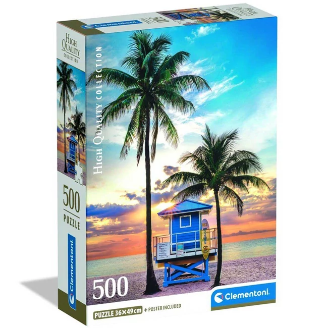 Miami Beach, Florida HQC 500 darabos puzzle – Clementoni