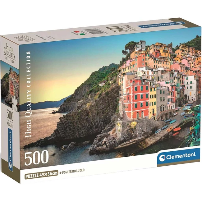 Riomaggiore partvidéke HQC 500 db-os compact puzzle – Clementoni