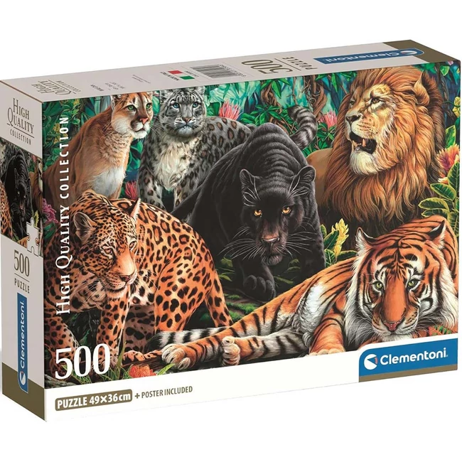 Nagymacskák HQC 500 db-os compact puzzle – Clementoni