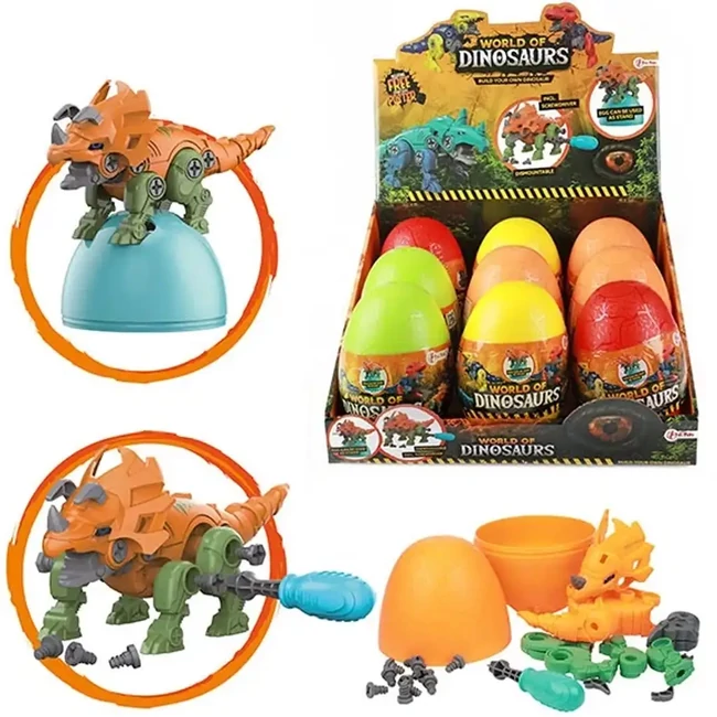 World of Dinosaurs szétszedhető dinó csavarhúzóval meglepetés tojás 1 db