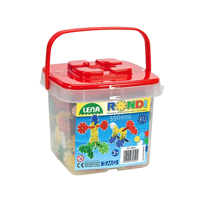 LENA: Rondi építő szett 25 mm-es 550 db-os