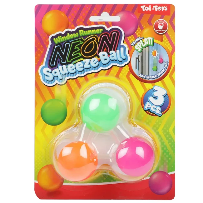 Squeeze: Ragadós neon 3 db-os labda szett