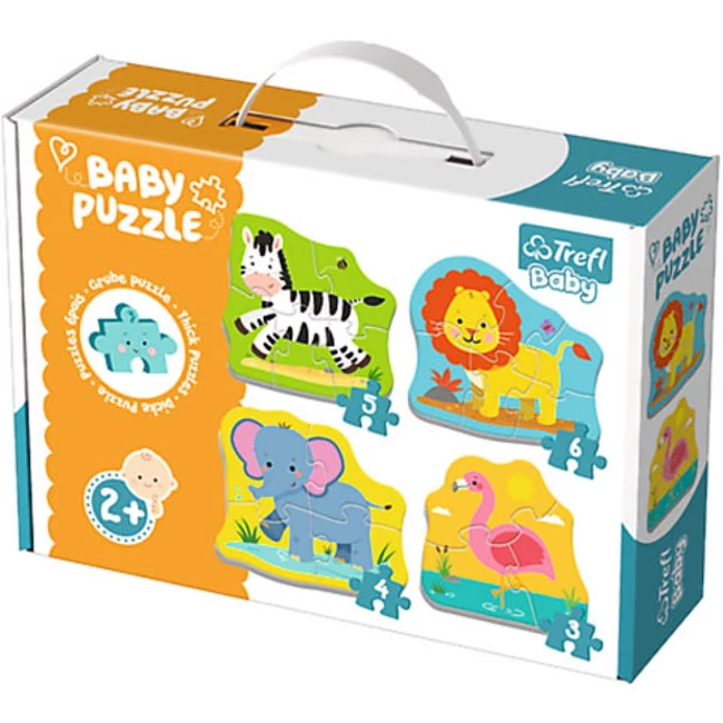 Szafari állatok bébi puzzle szett – Trefl