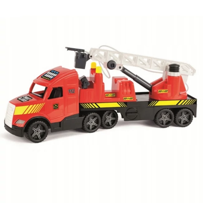 Magic Truck: Tűzoltókamion fluoreszkáló lámpákkal 81 cm – Wader
