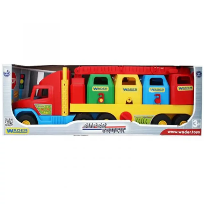 Magic Truck: Szelektív kukásautó 80 cm – Wader