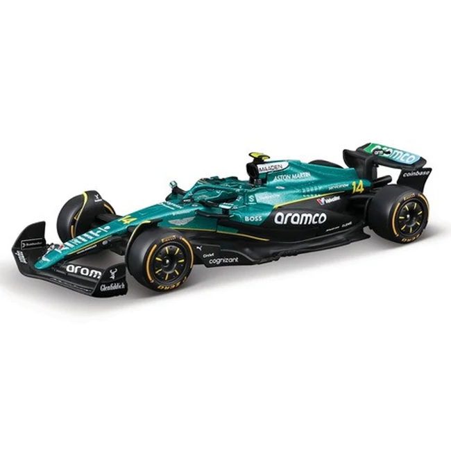 Bburago: Aston Martin AMR25 Alonso F1 versenyautó fém autómodell 1/43 (Fernando Alonso #14)