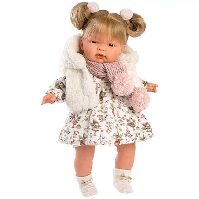 Llorens: Joelle 38 cm-es síró baba tündéres ruhában