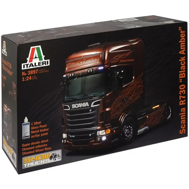 Italeri 1/24 Scania R730 Black Amber kamion makett