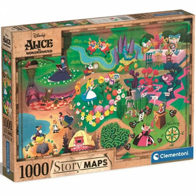 Disney: Alice csodaországban térkép puzzle 1000 db-os – Clementoni