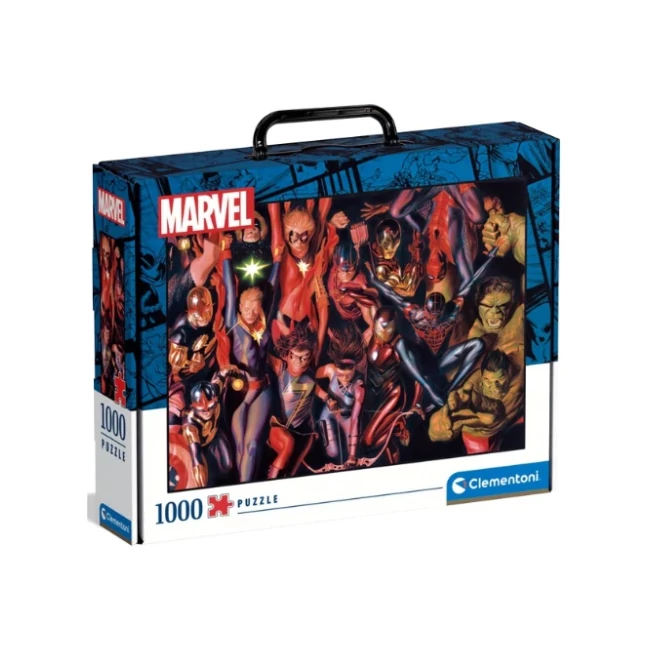 Marvel szuperhősök 1000 db-os puzzle bőrönd tárolódobozban – Clementoni