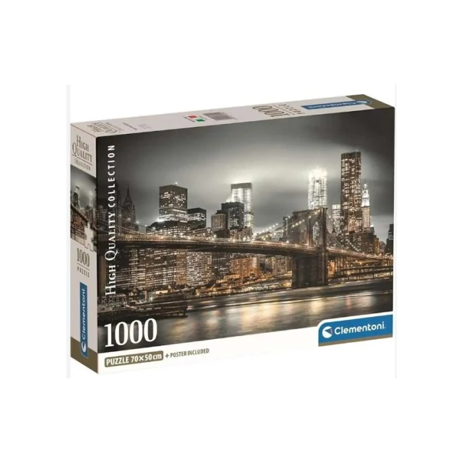 New York látkép HQC 1000 db-os puzzle poszterrel – Clementoni