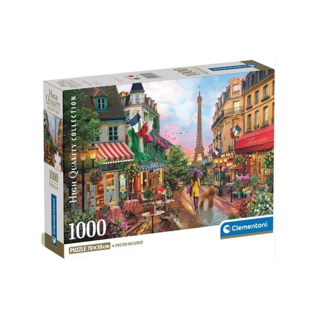 Virágok Párizsban HQC 1000 db-os puzzle poszterrel – Clementoni
