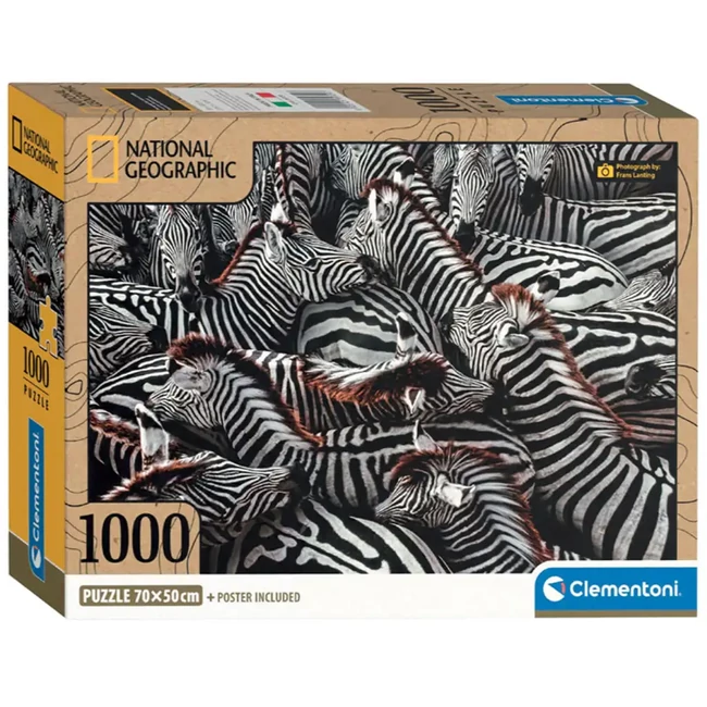 National Geographic – Zebrák 1000 db-os puzzle – Clementoni
