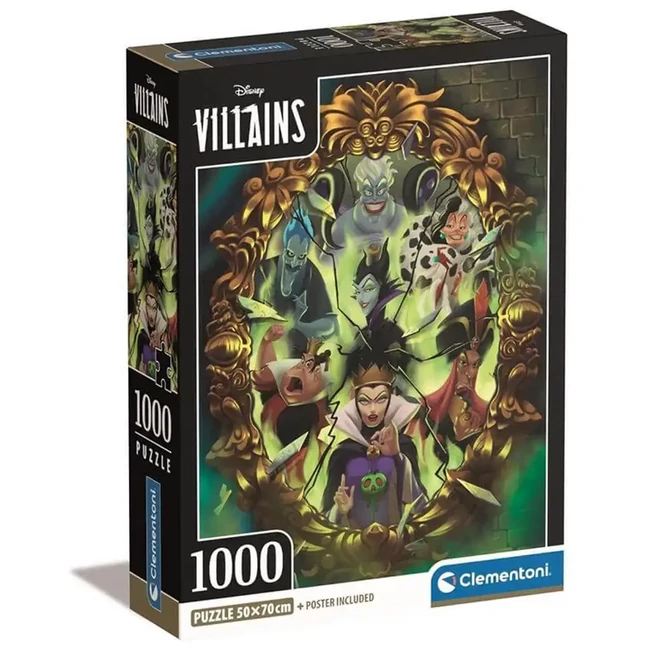 Disney – Gonoszok 1000 db-os puzzle poszterrel – Clementoni
