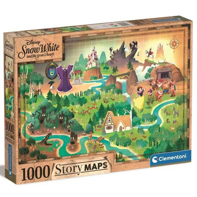 Hófehérke történet térképe 1000 db-os puzzle – Clementoni