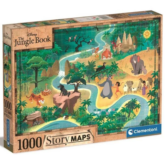 A Dzsungel könyve történet térképe 1000 db-os puzzle – Clementoni