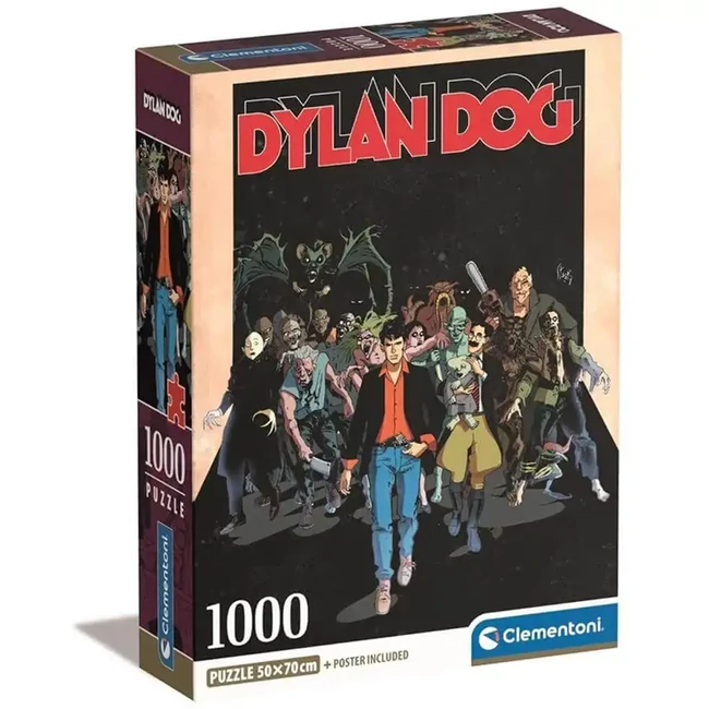 Dylen Dog képregényes HQC 1000 db-os puzzle poszterrel – Clementoni