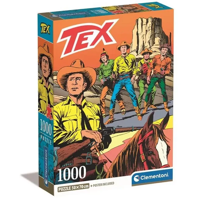 Tex 2 képregényes HQC 1000 db-os puzzle poszterrel – Clementoni