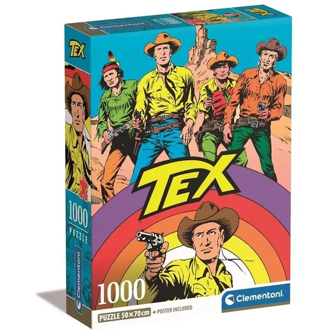 Tex képregényes HQC 1000 db-os puzzle poszterrel – Clementoni