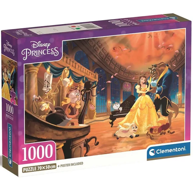 Disney: A Szépség és a Szörnyeteg 1000 db-os Compact puzzle 70×50 cm – Clementoni