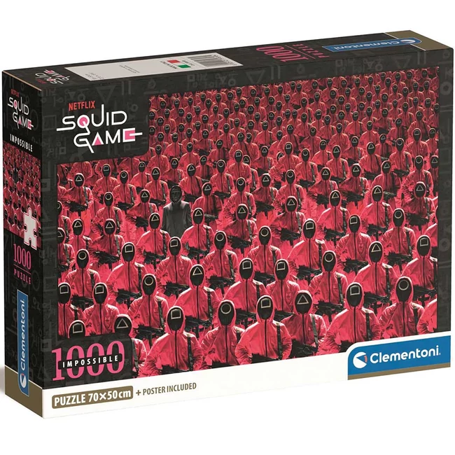Squid Game: Nyerd meg az életed 1000 db-os lehetetlen puzzle 70×50 cm – Clementoni