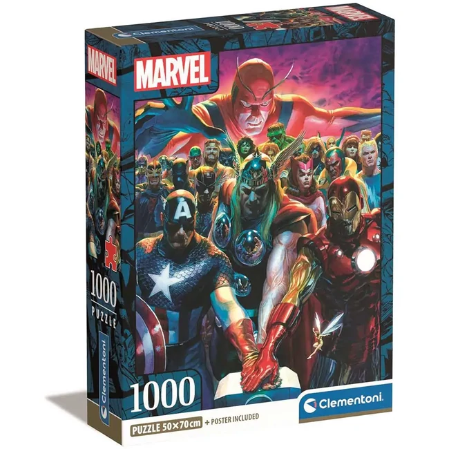 Marvel: Bosszúállók 1000 db-os compact puzzle 50×70 cm – Clementoni
