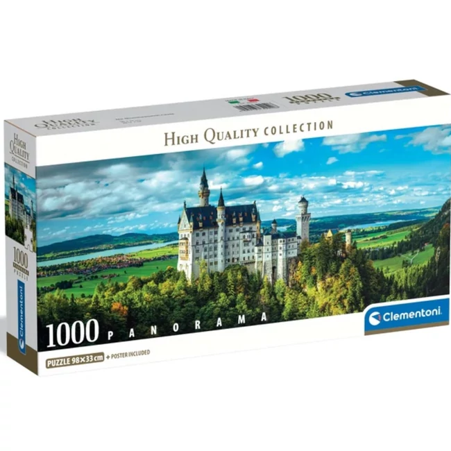 Neuschwansteini kastély HQC 1000 db-os panoráma puzzle – Clementoni