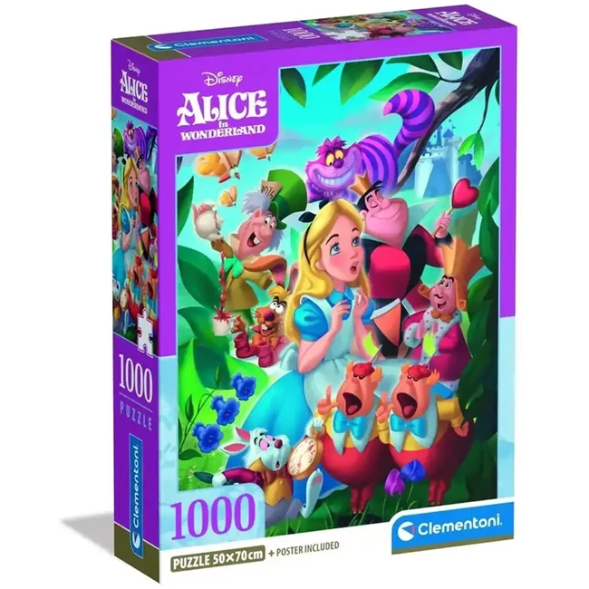Disney – Alíz csodaországban 1000 db-os puzzle poszterrel – Clementoni