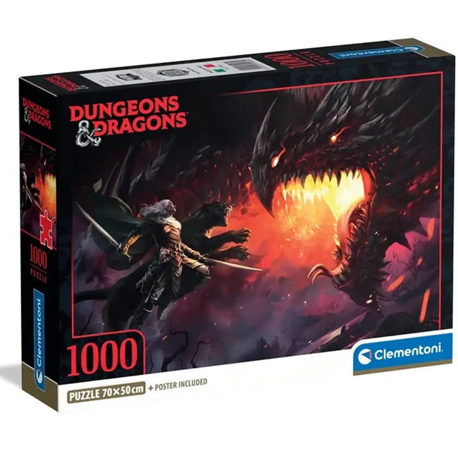 Dungeons & Dragons – Sárkányharc 1000 db-os puzzle poszterrel – Clementoni