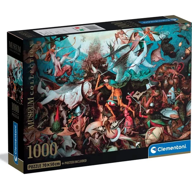 Museum Collection: Bruegel – A lázadó angyalok bukása 1000 db-os puzzle poszterrel – Clementoni
