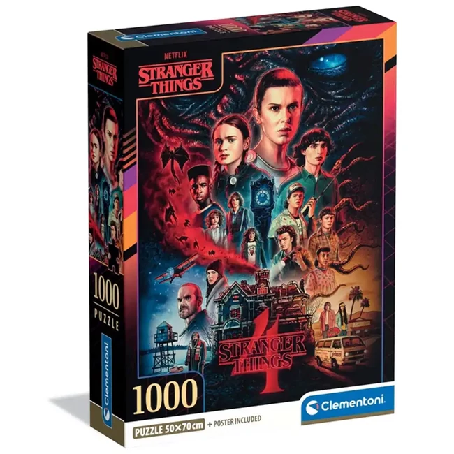 Stranger Things 4. évad 1000 db-os puzzle poszterrel – Clementoni