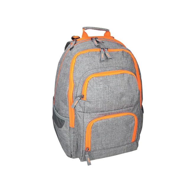 Spirit: E-Bag szürke és narancssárga lekerekített iskolatáska, hátizsák