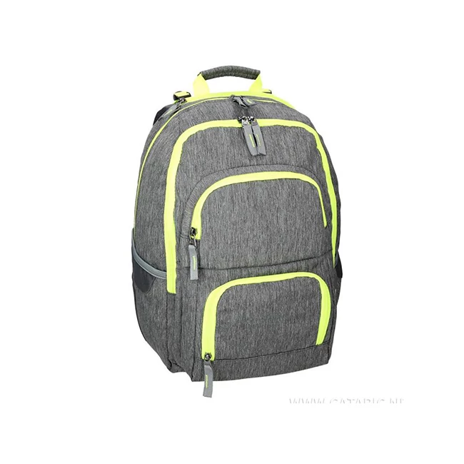 Spirit: E-Bag szürke és neon lekerekített iskolatáska, hátizsák