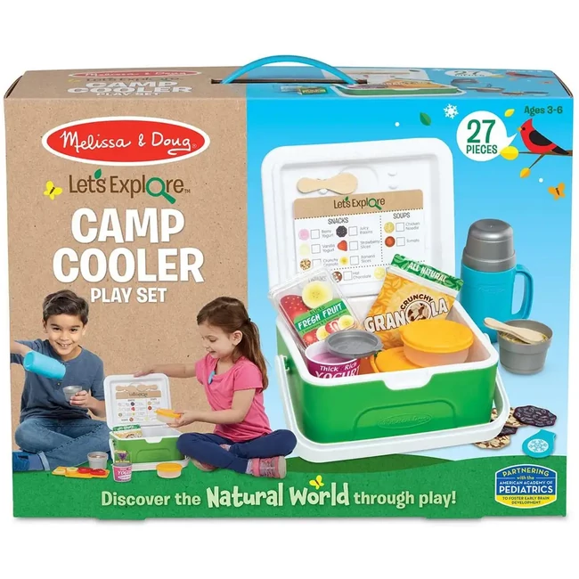 Melissa & Doug: Hűtőtáska ételekkel és kiegészítőkkel játékszett