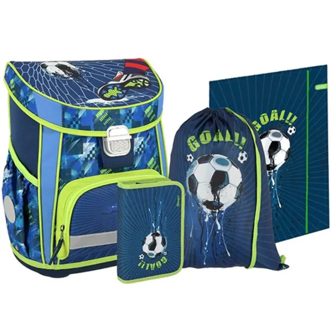 Football goal ergonómikus iskolatáska hátizsák tolltartóval 4 db-os szett