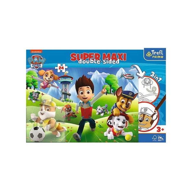 Mancs őrjárat SuperMaxi kétoldalas 3 az 1-ben puzzle 24 db-os