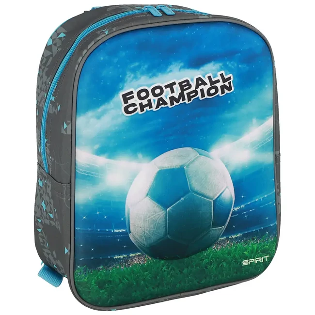 Spirit: Football Champion focis 3D mintás lekerekített ovis hátizsák 30×25×12 cm