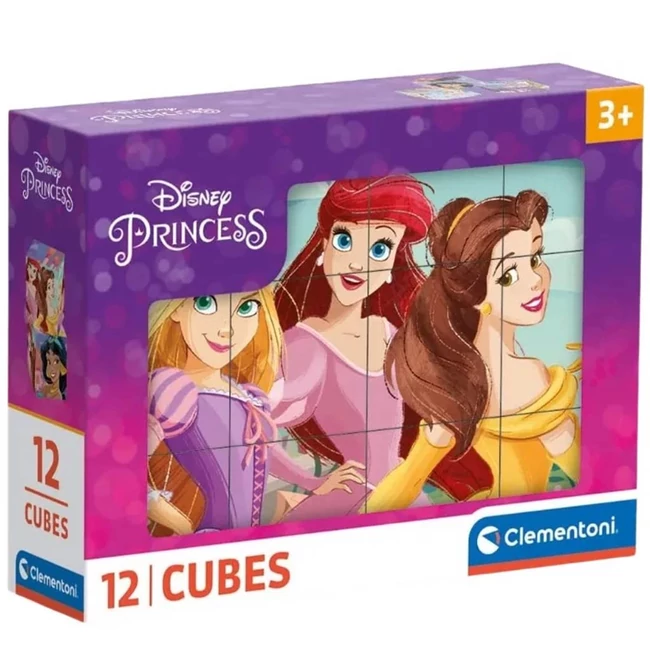 Clementoni: Disney Hercegnők mesekocka 12 db-os