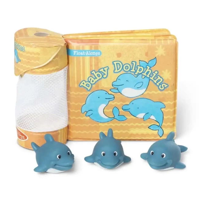 Fürdőjáték: Vízálló könyv, bébi delfinek – Melissa & Doug