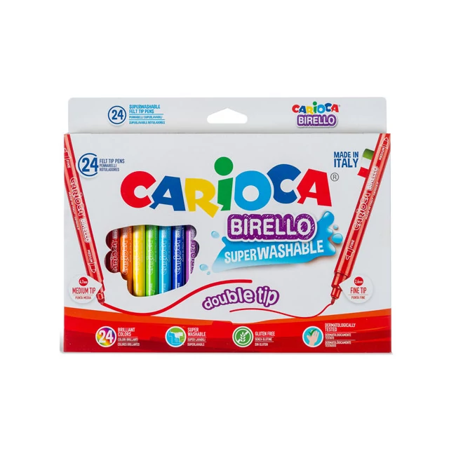 Dupla végű filctoll készlet 24 db – Carioca