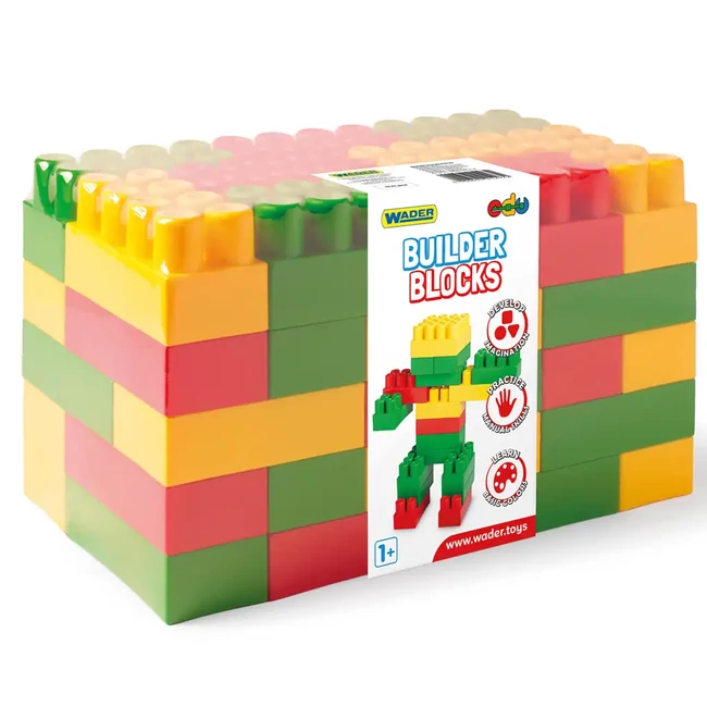 Builder Blocks 78 db-os színes építőkocka szett – Wader