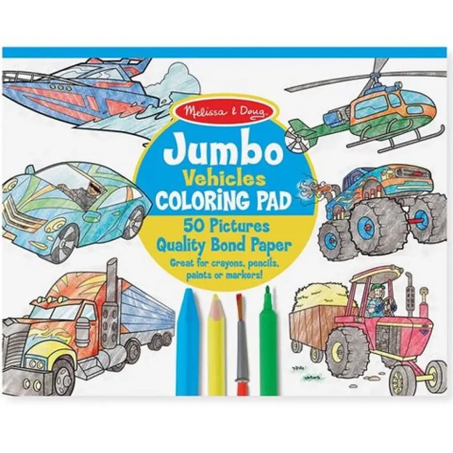 Járművek Jumbo színező – Melissa & Doug