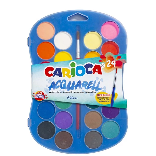 Vízfesték készlet 24 színnel 30 mm – Carioca