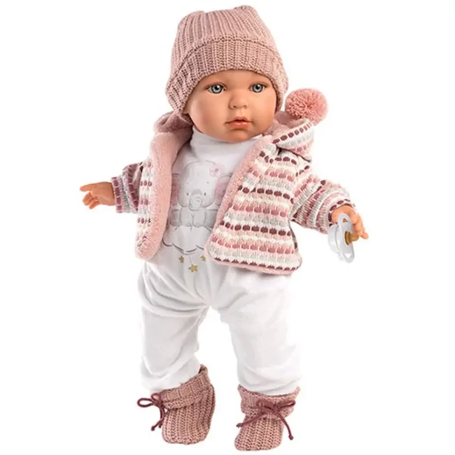 Llorens: Julia 42 cm-es síró baba elefántos ruhában