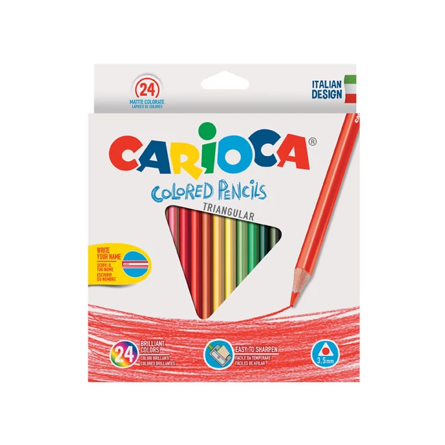 Háromszög színes ceruza szett 24 db – Carioca