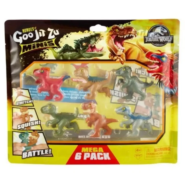 Heroes of Goo Jit Zu Minis: Jurassic World 6 db-os dinoszaurusz mini figura szett