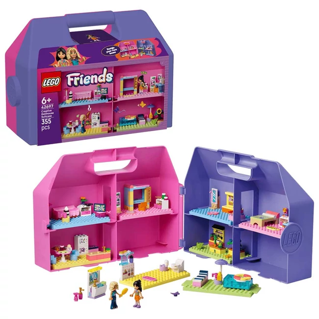 LEGO® Friends: Kreatív, bőröndalakú babaház (42697)