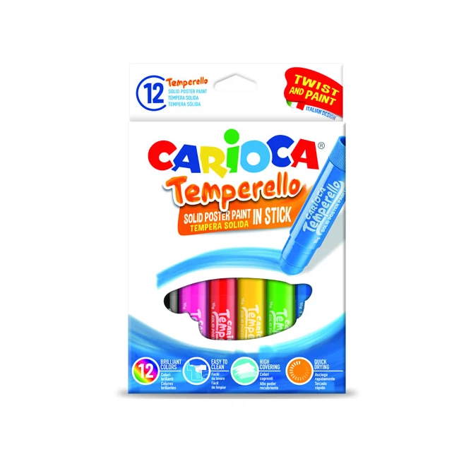 Carioca: Színes tempera stick 6 db-os kimosható