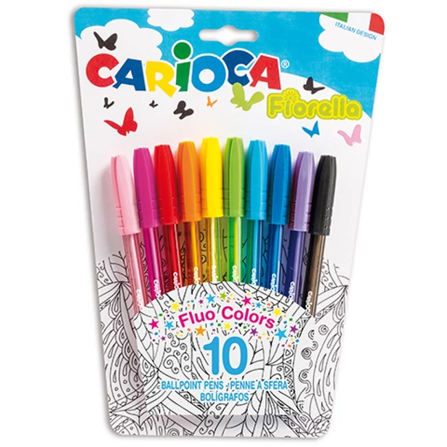 Fiorella színes golyóstoll 10 db-os készlet – Carioca